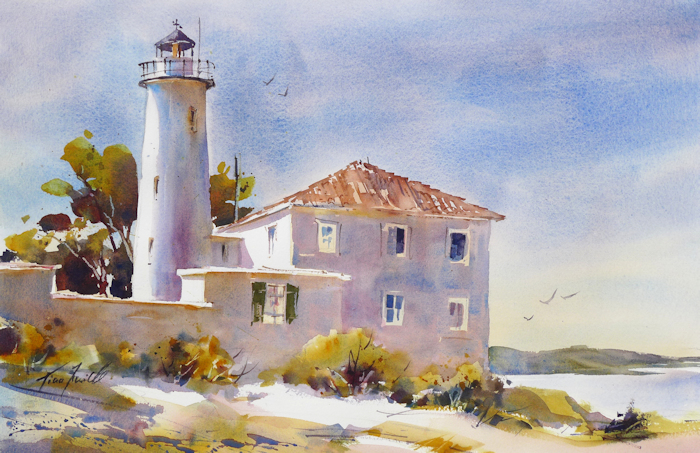 Bibione lighthouse, Italy, 36x54cm
