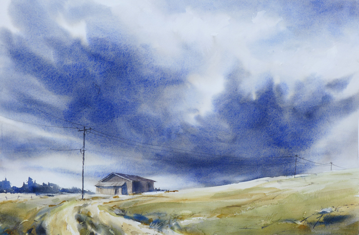 endlich Regen, Leinburg, 36x54cm