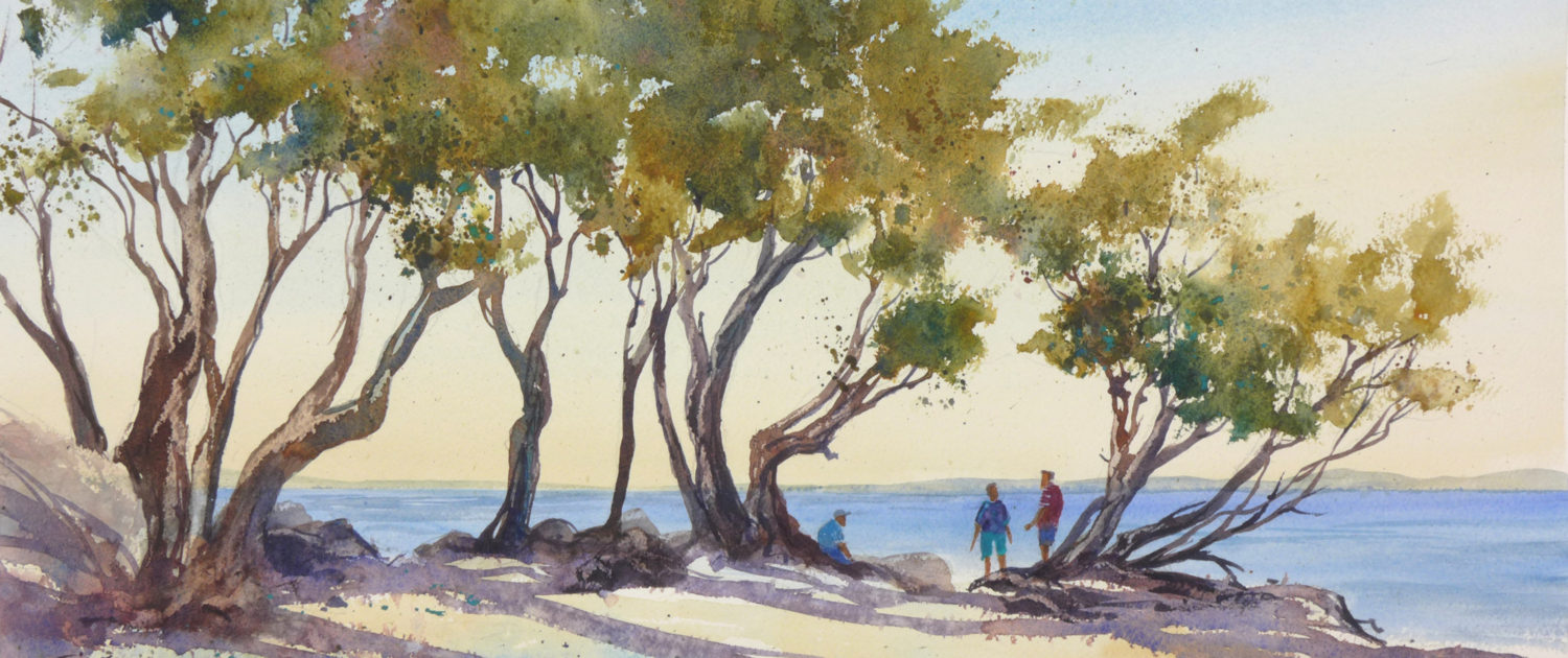 unter den Bäumen in Normutier